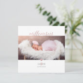 Monogramme de bricolage en D'or Roos Remerciement Kaart (Staand voorkant)