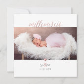 Monogramme de bricolage en D'or Roos Remerciement Kaart (Voorkant)