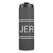Monogramme Initialen Stijlvol reizen Drinkware Gre Thermosbeker (Voorkant)