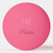 monogramme-roze Kawaii kattegezicht Pingpongbal (Achterkant)
