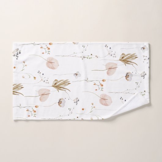 Monogramme Waterverf Bloemenset Handdoeken (Handdoek)