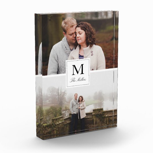 Monogrammed 2 Photo Collage Fotoblokken (Links)