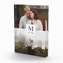 Monogrammed 2 Photo Collage