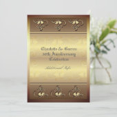 Monogrammed 50e Jubileum Gold Kaart (Staand voorkant)