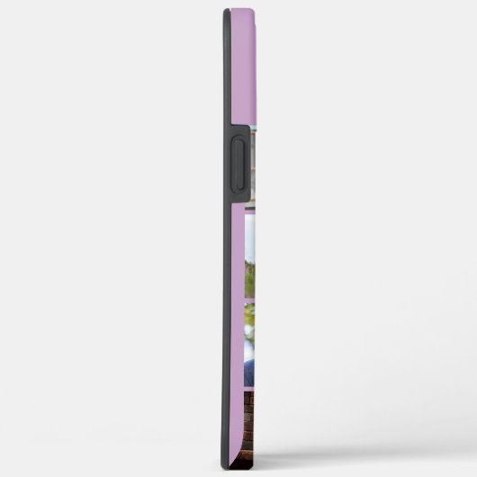 Monogrammed 6 Foto Collage Lila Munt Case-Mate iPhone Case (Achterkant / Rechts)