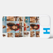 Monogrammed 7 fotocollage, gepersonaliseerde elega Case-Mate iPhone case (Achterkant (horizontaal))