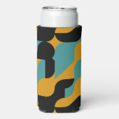 Monogrammed Abstract Patroon Gepersonaliseerd Seltzer Blikjeskoeler (Seltzer Achterkant)