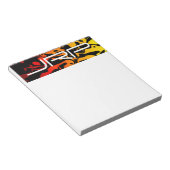 Monogrammed Abstracte Lava Swirl Notitieblok (Schuin)