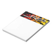 Monogrammed Abstracte Lava Swirl Notitieblok (Linkerzijde)