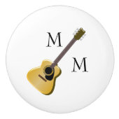 Monogrammed Acoustic Guitar Keramische Knop (Voorkant)