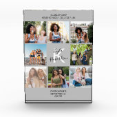 Monogrammed Afstuderen Citaat 8 Foto Collage Gray (Voorkant)