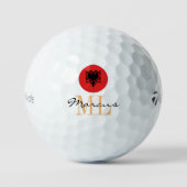 Monogrammed Albanese vlag & Albanië Golf Balls Golfballen (Voorkant)