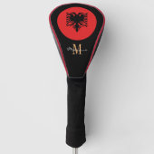 Monogrammed & Albanië Vlaggengolfclubs Hoesjes Golfheadcover (Voorkant)