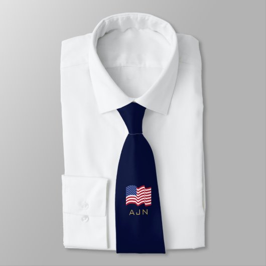 Monogrammed American Flag Tie Stropdas (Gebonden)