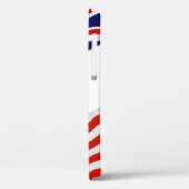 Monogrammed Amerikaanse Britse vlaggen Patriottisc Case-Mate iPhone Case (Achterkant / Links)