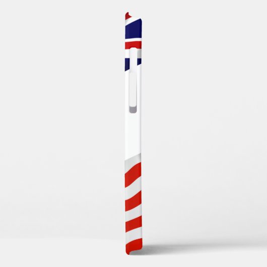 Monogrammed Amerikaanse Britse vlaggen Patriottisc Case-Mate iPhone Case (Achterkant / Links)