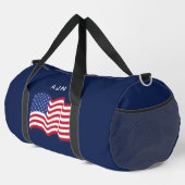 Monogrammed Amerikaanse vlag Duffel Bag Plunjezak (Rechterhoek)
