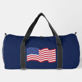 Monogrammed Amerikaanse vlag Duffel Bag Plunjezak (Achterkant)