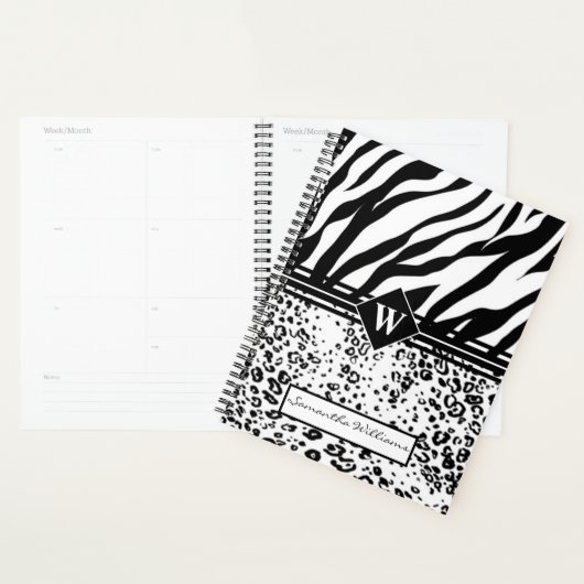 Monogrammed Animal Pattern Planner (Display)