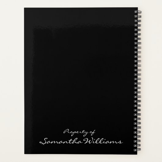 Monogrammed Animal Pattern Planner (Achterkant)