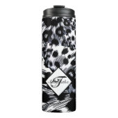 Monogrammed Animal Print Thermosbeker (Voorkant)