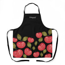 Monogrammed Apple Pattern Waterverf Hand-schilderd