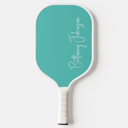 Monogrammed Aqua Pickleball Paddle (Achterkant)