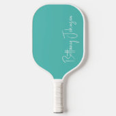 Monogrammed Aqua Pickleball Paddle (Voorkant)