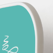 Monogrammed Aqua Pickleball Paddle (Links Detail)