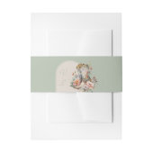 Monogrammed Arch Sage Groene Bloemen Cowgirl Laarz Uitnodigingen Wikkel (Voorkant Voorbeeld)