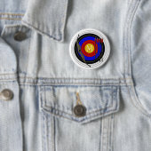 Monogrammed Archery Design Ronde Button 5,7 Cm (In situ)