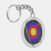 Monogrammed Archery Design Sleutelhanger (Voorkant Links)