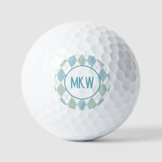 Monogrammed Argyle Golfballen (Voorkant)