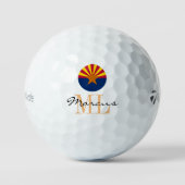 Monogrammed Arizona Flag & Arizona, Verenigde Stat Golfballen (Voorkant)