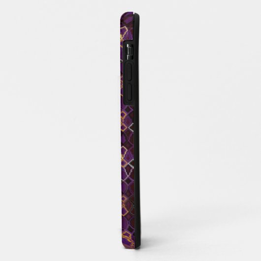 Monogrammed Art Abstract Fractal Black Fun Case-Mate iPhone Case (Achterkant/links)