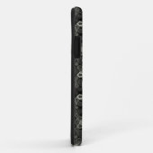 Monogrammed Art Abstract Fractal Black Fun Case-Mate iPhone Case (Achterkant/rechts)