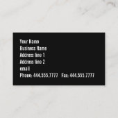 Monogrammed Art Deco ~ Black en White Visitekaartje (Achterkant)