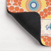 Monogrammed Art Deco Egeïsche Zomer Stralende Mand Muismat (Hoek)