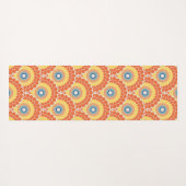 Monogrammed Art Deco Egeïsche Zomer Stralende Mand Yogamat (Achterkant (horizontaal))