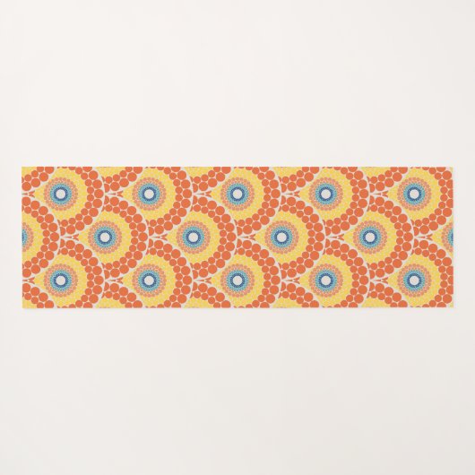 Monogrammed Art Deco Egeïsche Zomer Stralende Mand Yogamat (Achterkant (horizontaal))