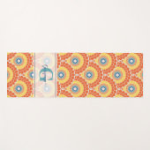 Monogrammed Art Deco Egeïsche Zomer Stralende Mand Yogamat (Voorkant (horizontaal))