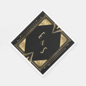 Monogrammed art deco Wedding Party Servet (Hoek)