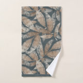 Monogrammed Autumn Leaves Pattern Bad Handdoek (Handdoek)