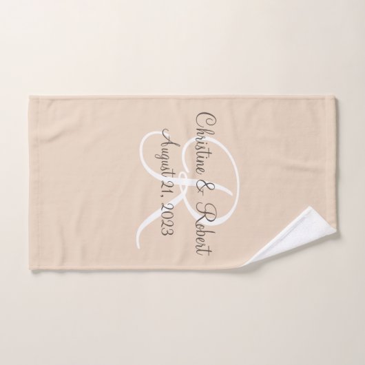 Monogrammed badhanddoeken set bad handdoek (Handdoek)