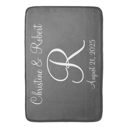Monogrammed badmat (Voorkant Verticaal)