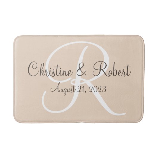 Monogrammed badmat (Voorkant)