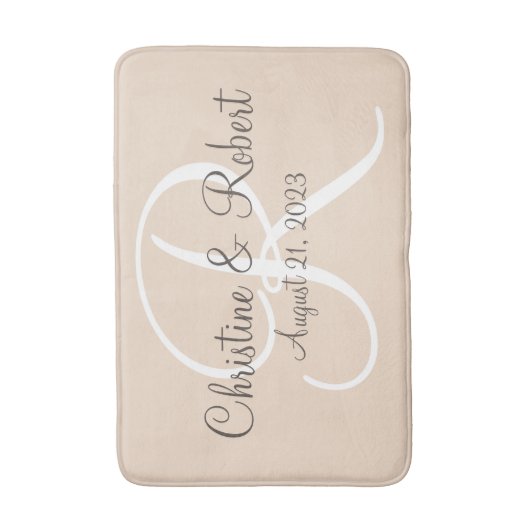 Monogrammed badmat (Voorkant Verticaal)