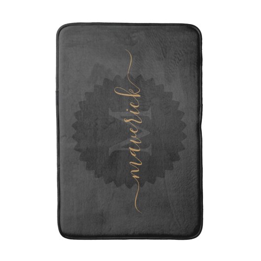 Monogrammed badmat met aangepaste naamstijl (Voorkant Verticaal)