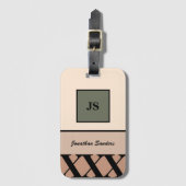 Monogrammed Bagagelabel met neutraal gewicht in de (Voorkant (verticaal))