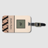 Monogrammed Bagagelabel met neutraal gewicht in de (Voorkant (horizontaal))